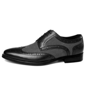 Men's Dress Shoes Leather Ventilation Lace-Up Fashion Bullock Men Shoes Formal Business Casual Dress Shoes - Image 4