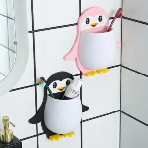 Bathroom Organizer Towel Rack Wall Mounted Penguin Drainage Bathroom Organizer Wall Mount - Image 3