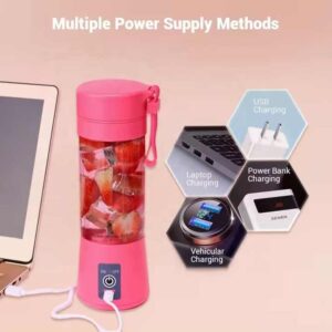 300ml Personal USB Juicer Cup Portable Juicer Blender Household Fruit Mixer Six Blades Rechargeable Fruit Mixing Machine - Image 4