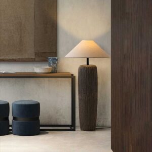 Retro ceramic fabric attic living room bedroom LED standing lamp floor lamp - Image 7