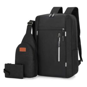 Wholesale Men Casual Computer Waterproof School Rucksack Bag Polyester Laptop Backpack - Image 5