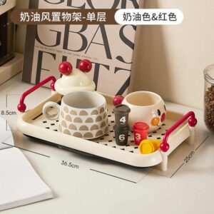 Wholesale one Tier Home Kitchen Bar Coffee and Tea Rack for Cup and Bowl Spoons Storage - Image 7