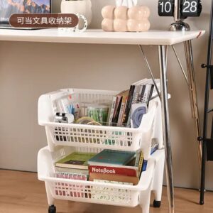 Household Kitchen Plastic Large Opening Multi-layer Vegetable Basket Organiser Stackable Storage Holders & racks - Image 6