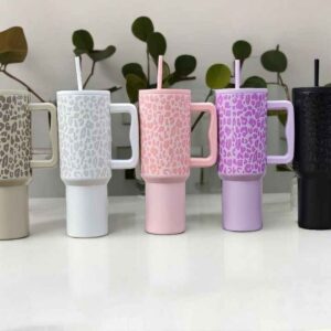 40 oz Adventure stainless steel double wall vacuum insulated cup travel coffee mug 40oz tumbler with lid handle - Image 3