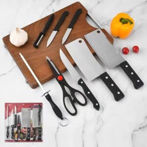wholesale Kitchen knife set 8-piece business knife set stainless steel double-sided suction Knife Sets - Image 6