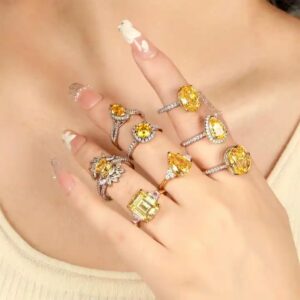 Sterling Silver Jewelry Rings Multi Colored Gemstones 925 CZ Silver Women Rings - Image 3