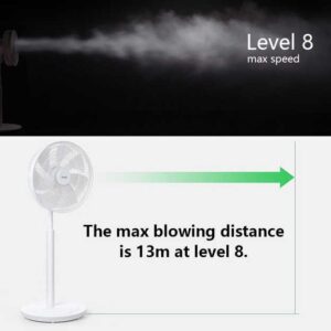 RUNAL 14 Inch Rechargeable Bldc Motor Wireless Dc Electric Floor Standing Air Cooling Fan With Remote Control For Home Room - Image 4