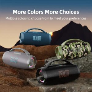 New Design Zealot S98 Bluetooth Speaker RGB LED Lighting High Power 160W Portable Wireless Speaker - Image 6