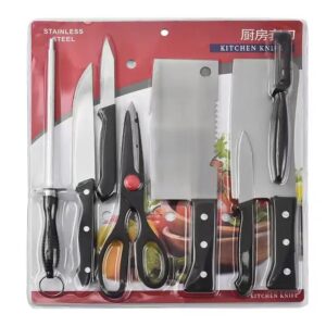 wholesale Kitchen knife set 8-piece business knife set stainless steel double-sided suction Knife Sets - Image 1