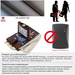 Genuine Leather Wallets Male Purses With Zip Coin Pocket customize logo Wallet man and men Card Holder Leather wallet - Image 5