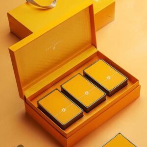 Tea coffee packaging box Customized wedding three gold creative gold jewelry box High-end creative book-shaped flip gift box - Image 5