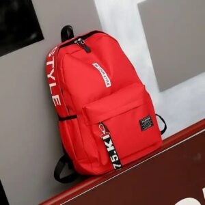 Lightweight Korean Style Unisex Backpack Simple Fashionable Casual College Middle School Design Polyester Letter - Image 1