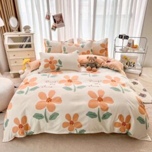 Hot Sale Print queen king size printed 4 piece bedsheets duvet cover bedding set - Image 5