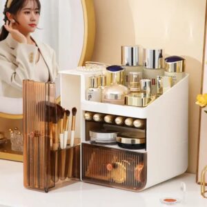 Modern Rectangular Makeup Organizer New Arrival Eco-Friendly PP Plastic Cosmetic Storage Box for Dressing Table - Image 1