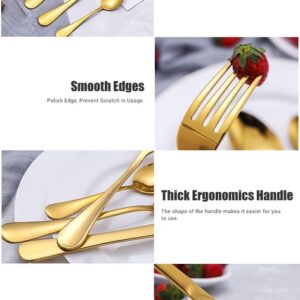 Wholesale Luxury Silver Rose Gold Wedding Stainless Steel Flatware Golden Spoon Knife Fork Set 24pcs Cubiertos Cutlery Set - Image 4