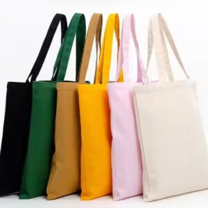 Canvas Tote Bag Print Logo Canvas Shoulder Bag Plain Custom Cotton Shopping Bag - Image 3