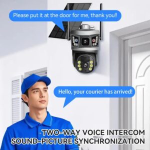 Outdoor 3K 6MP Battery Powered wireless wifi solar camera PTZ 4G GSM CCTV Surveillance Security color night vision 2 way audio - Image 6