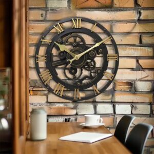 Gear Retro Large Circular Clocks 14" Industrial New Design Punk Gear Art Decor House Clock - Image 6