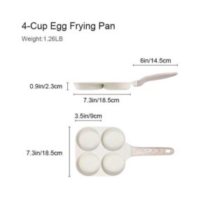 free non stick breakfast fry pan aluminum nonstick egg skillet square fry pan 4 in 1 steak beef cake fry pan 4 hole - Image 5