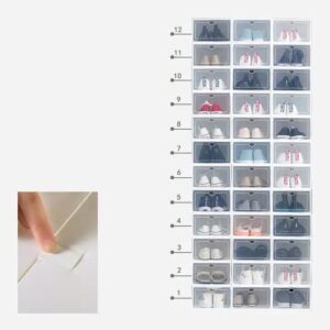 Household Multi-Color Foldable Plastic Storage Box Stackable Shoe Organizer with Drop Front Access for Home Use - Image 6