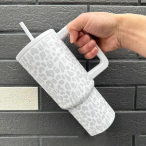 40 oz Adventure stainless steel double wall vacuum insulated cup travel coffee mug 40oz tumbler with lid handle - Image 7