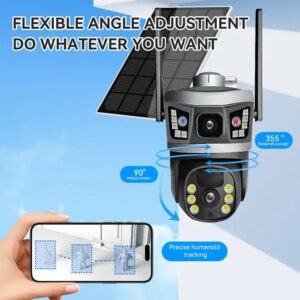 Outdoor 3K 6MP Battery Powered wireless wifi solar camera PTZ 4G GSM CCTV Surveillance Security color night vision 2 way audio - Image 5