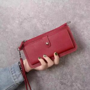 wholesales women's luxury leather PU ladies large capacity wristlet card holder wallet women - Image 4