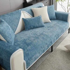 Anti-scratch Cat Sofa Cover Simple Striped Chenille Furniture Protector Couch Cover Machine Washable Cat Bed Mat Cat Products - Image 3