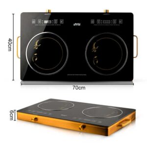 Electric Stove Cooker Hot Plate Portable Double Burner Infrared Cooker Touch Control Heating Infrared Cooker - Image 1