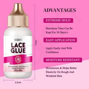 Oalen 38ml Private Label Watermelon Lace Wig Adhesive Glue Sweatproof Waterproof Lace Wig Glue Adhesive - Image 3