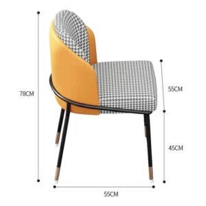 Luxury Modern Hotel Restaurant Synthetic Leather Dining Room Chair - Image 3