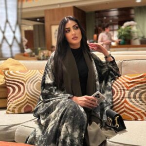 Muslim Open Abaya One Size Suitable For All Seasons Marble Printed Abaya For Women Patterned Open Abaya 2025 - Image 3