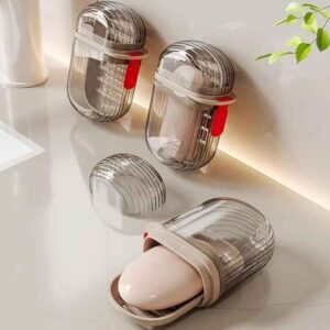 Portable Leak-Proof Durable Clear Soap Case Holder Travel Soap Container With Lid For Shower Bathroom - Image 5
