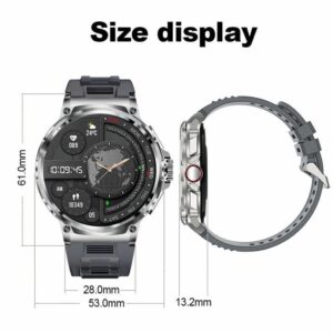 Maxtop Big Screen Health Tracker Rugged Fashion Men Fitness Sport Wristband Waterproof Android Fashion Reloj Smart Watch - Image 3