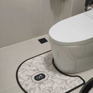 3 Piece Bathroom Rug Set anti-slip mat toilet diatomite rubber bath mat set for carpet daily decorative neat blanket - Image 4