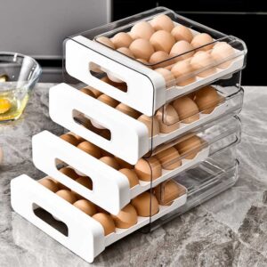 Wannuo Kitchen 2-layers Egg Organizer 32 Eggs Capacity Plastic Storage Box Drawer Type Refrigerator Egg Boxes - Image 6