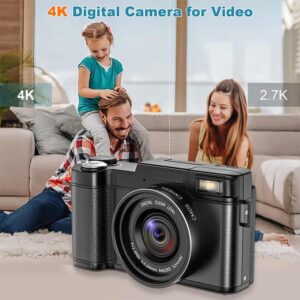 4K Vlog Digital Video Camera with 3.0'' Rotation Screen and Remoter Control Camcorder HD Digital Zoom Camera - Image 6