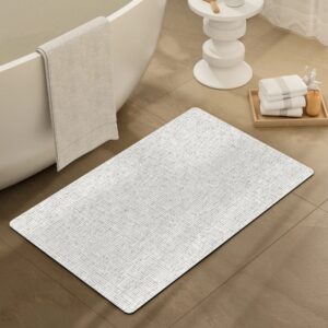 Soft Water Absorbent Black Color Welcome Floor Indoor Mini Bathroom Rug Set Natural Rubber Bath Mat - Image 3