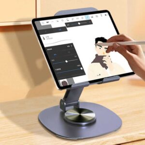 Portable Foldable Desktop Phone Stand Holder Anti-slip 360 Rotating Metal Mobile Phone Holders for All Phones - Image 3