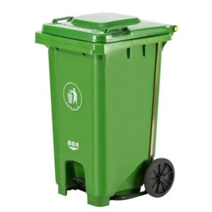 Foot pedal recycle waste bins 120 lite wholesale plastic trash cans wheeled garbage bin - Image 6