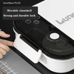 High Quality 304 Stainless Steel Compartment metal lunch box microwave friendly portable Lunch Box Bring spoons and chopsticks - Image 4