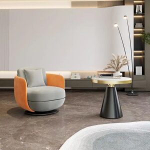 Comfortable leisure lounge chair Fabric single Sofa accent armchair Velvet Swivel Revolving Living Room Chairs - Image 5