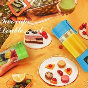 300ml Personal USB Juicer Cup Portable Juicer Blender Household Fruit Mixer Six Blades Rechargeable Fruit Mixing Machine - Image 7