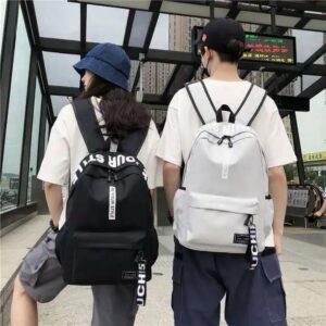 Lightweight Korean Style Unisex Backpack Simple Fashionable Casual College Middle School Design Polyester Letter - Image 6