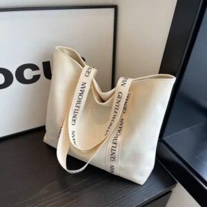 Branded Strap Printed logo Shopping Cotton Canvas Active Lifestyle Sporty Tote Bag for gym - Image 7