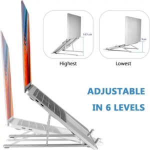 Laptop Stands 7-Levels Adjustable , laptop stand aluminium adjustable riser Laptop Holder for desk Compatible with 9"-15.6" - Image 5