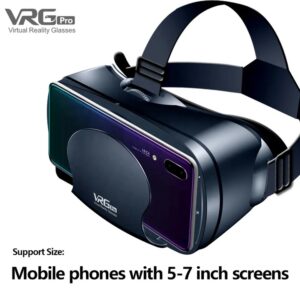 5-7 inch VR 3D Virtual Reality Headset VR Glasses Googles for Movies and Games Compatible with iPhone & Android Phone - Image 3
