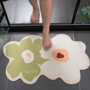 Absorbent Pad Toilet Door Quick-drying Bathroom Shower antislip diatomite bath mat - Image 5