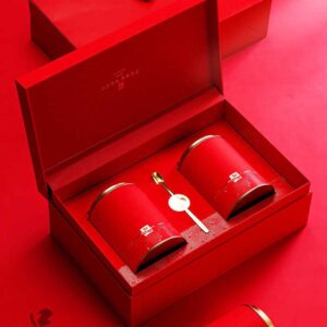 Tea coffee packaging box Customized wedding three gold creative gold jewelry box High-end creative book-shaped flip gift box - Image 7