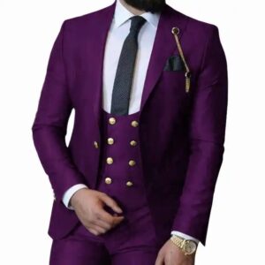 Italian Business 3 Pieces Royal Blue Classic Men Suit Groom Prom Tuxedos Groomsmen Blazer for Wedding suit for men - Image 5